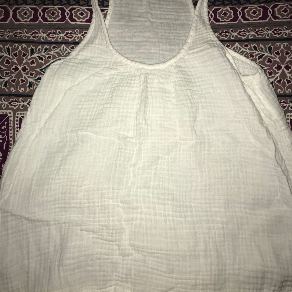 Lou & Grey White Swing Tank Top